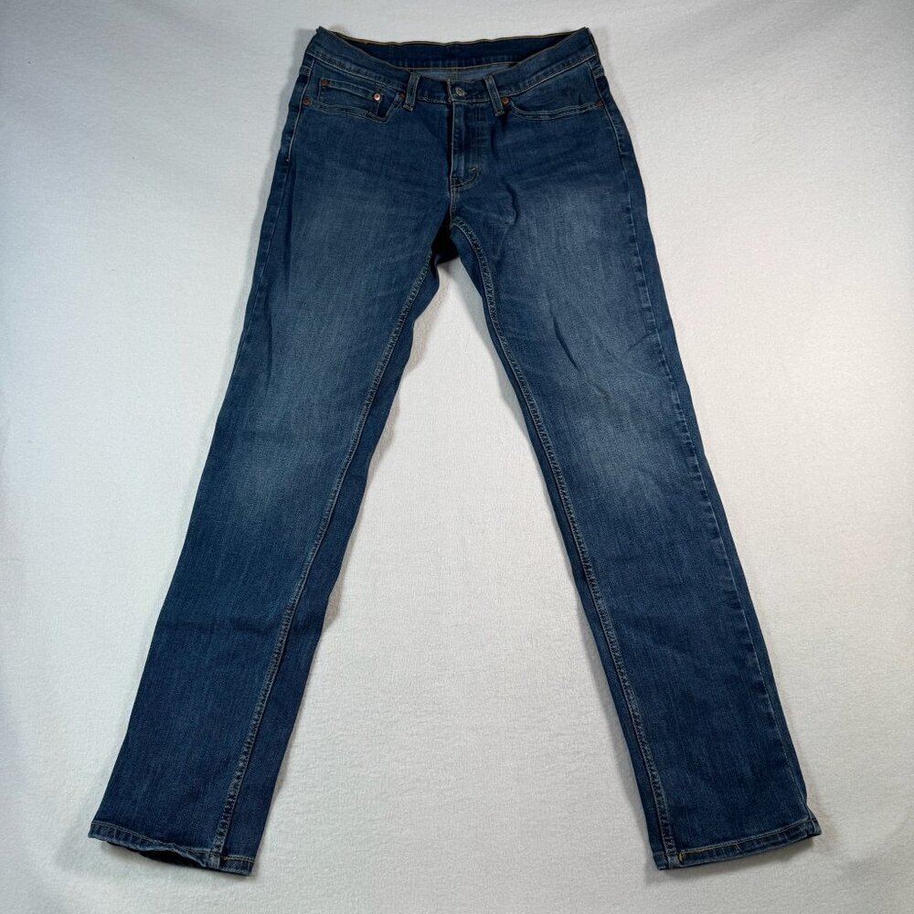 Levis Jeans Mens 32x34 Blue 511 Slim Straight Dark Wash Mid Rise Slight Stretch